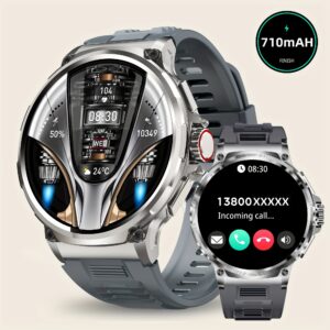 Montre Connectée Homme avec Écran HD 1,85 Pouces, Compatible Sans Fil, Appels Sans Fil et Notifications Push, Suivi Fitness avec 100+ Modes Sportifs, Moniteur de Pas/Calories/Sommeil, Contrôle Musical, Batterie Longue Durée (Compatible avec /
